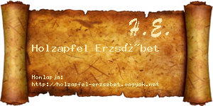 Holzapfel Erzsébet névjegykártya