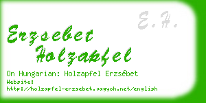erzsebet holzapfel business card